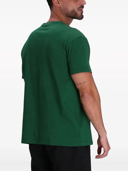 camiseta de algodão com estampa de logotipo