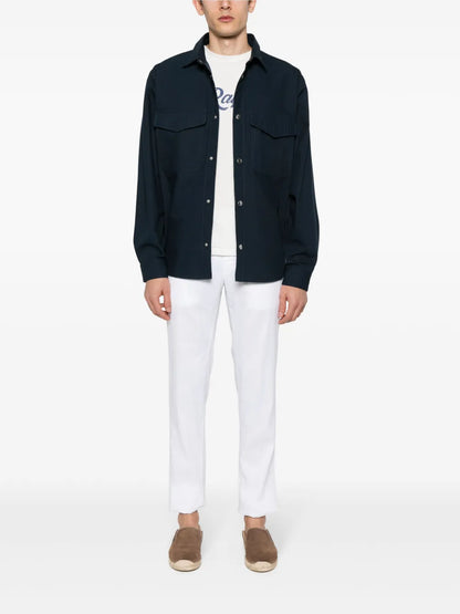 camiseta de algodão com estampa de logotipo