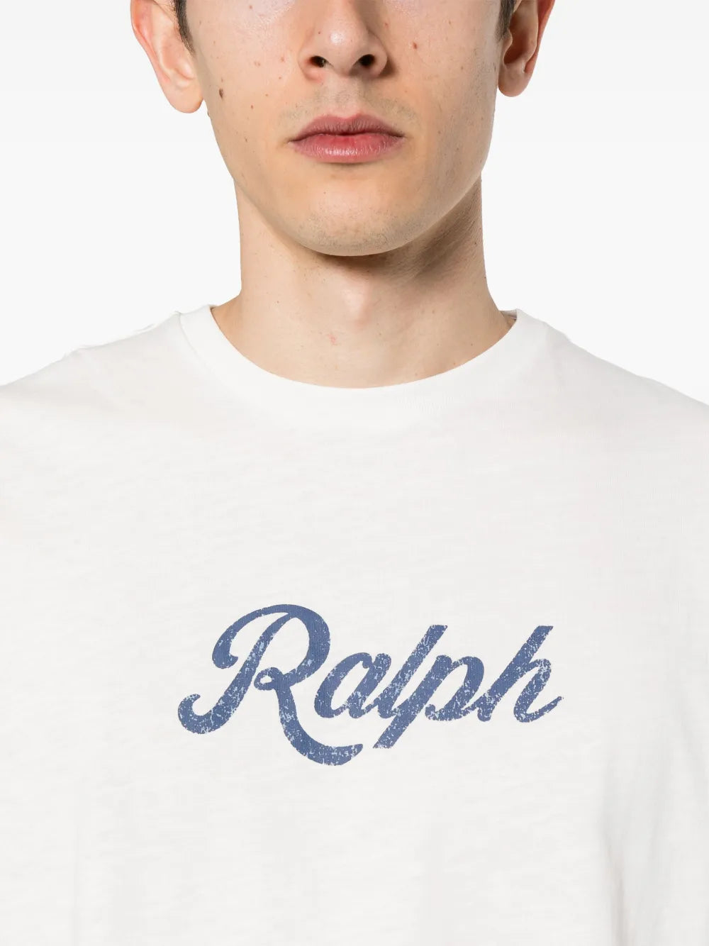 camiseta de algodão com estampa de logotipo