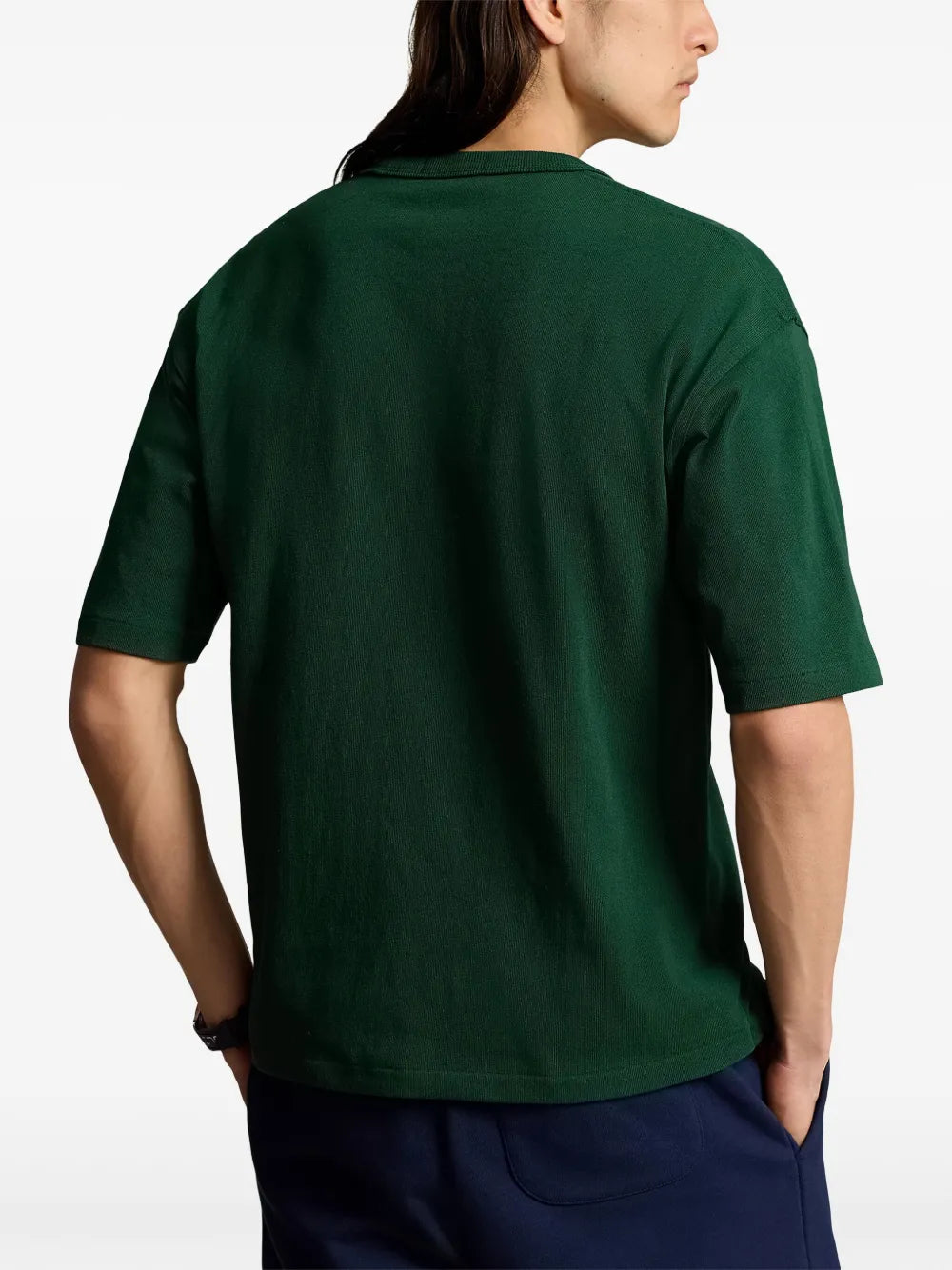 camiseta de algodão com estampa de logotipo