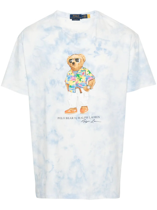 Camiseta de algodão com estampa de urso Polo