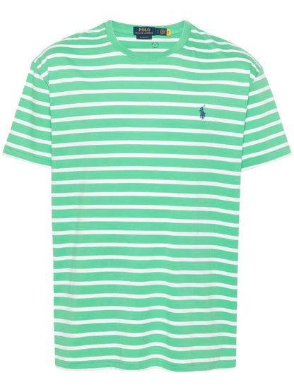 Camiseta listrada bordada Polo Pony