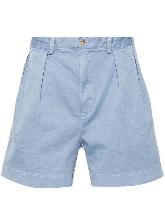 shorts chino de algodão de cintura média