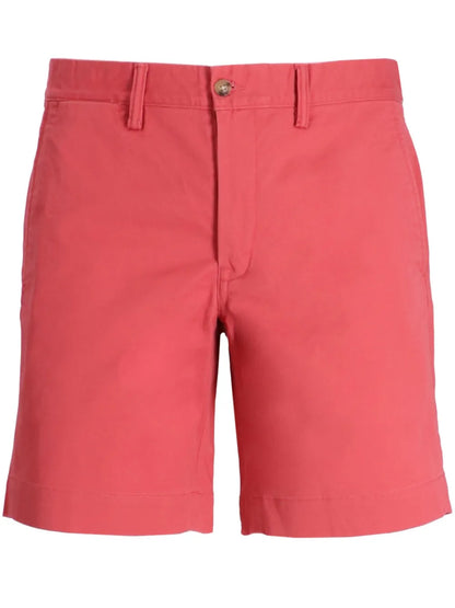 shorts chino retos de mistura de algodão