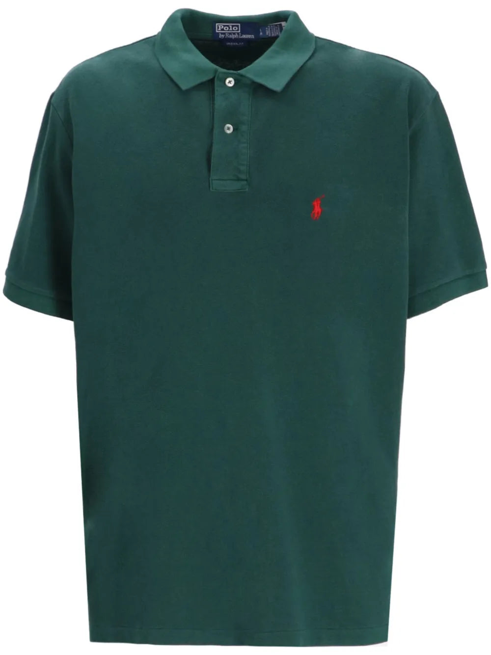 camisa polo de algodão com logotipo bordado