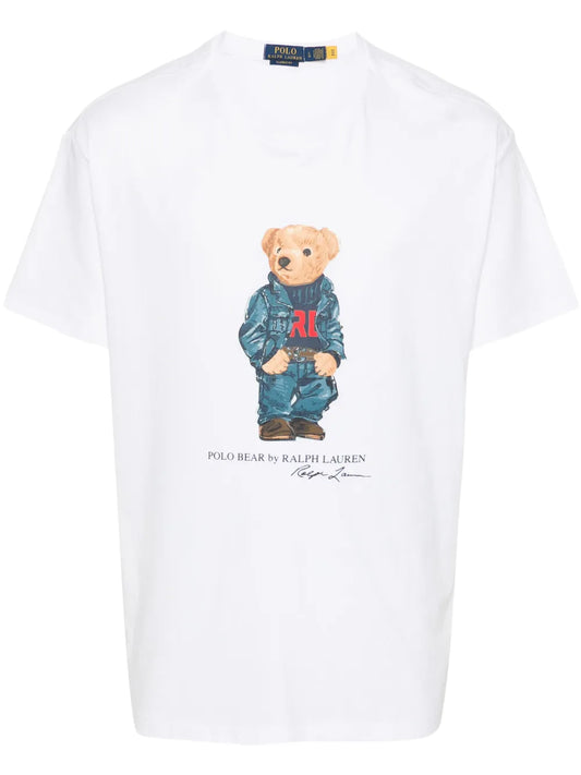 Camiseta Polo com estampa de urso