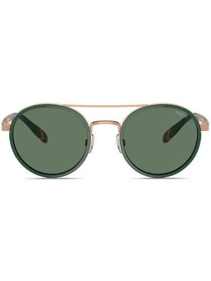 óculos de sol com acabamento contrastante