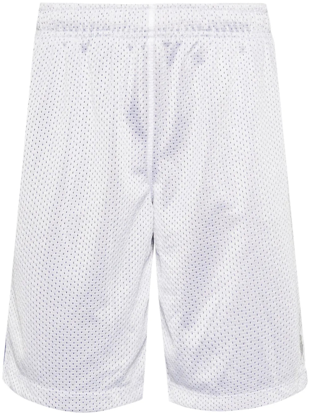 shorts de malha com estampa de logotipo