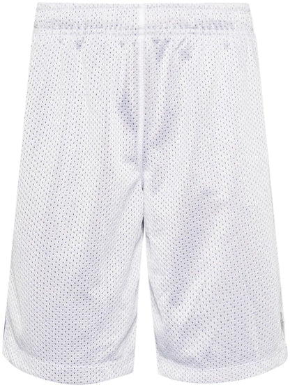shorts de malha com estampa de logotipo