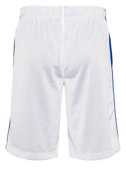 shorts de malha com estampa de logotipo