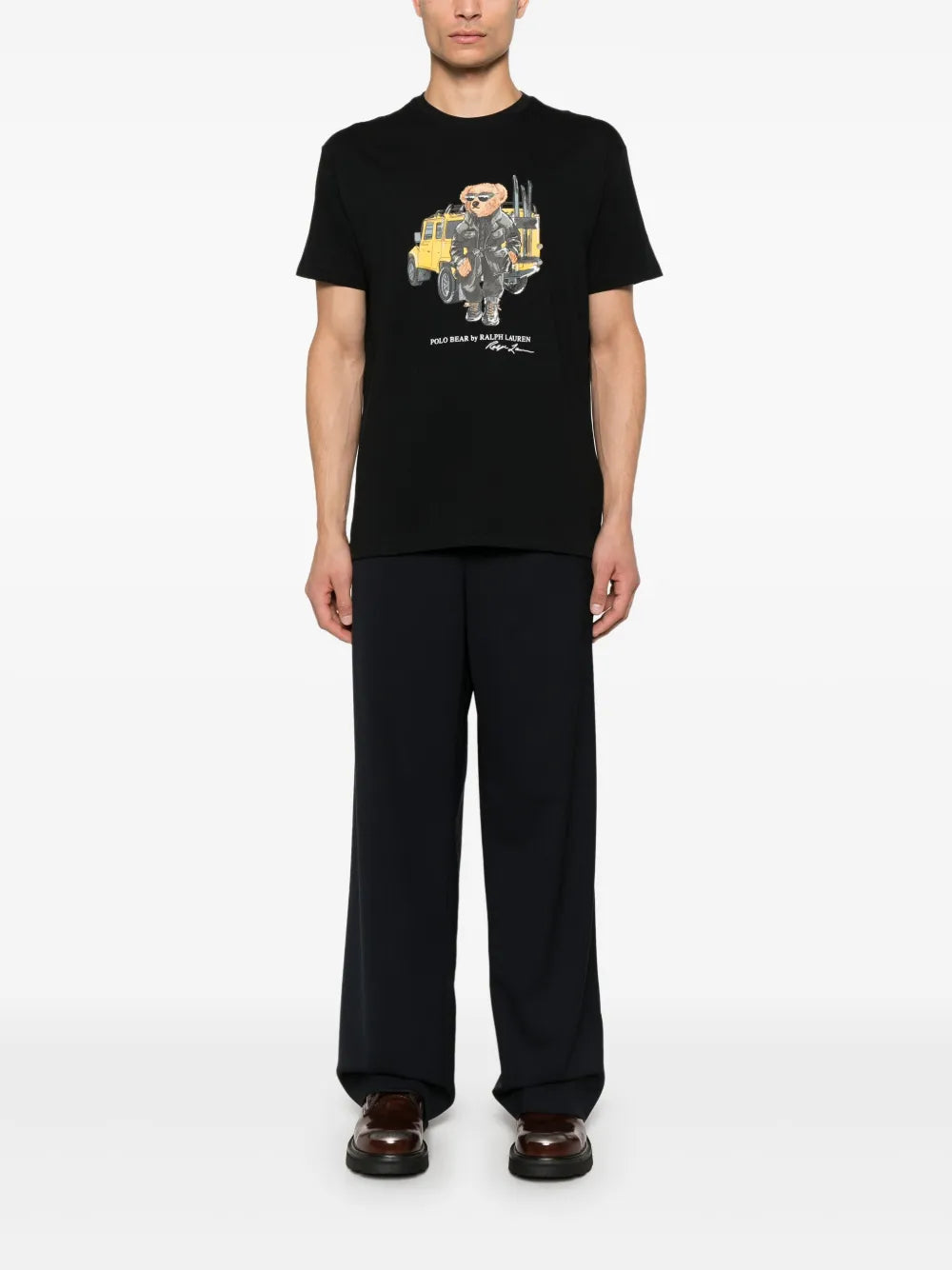 Camiseta Polo com estampa de urso