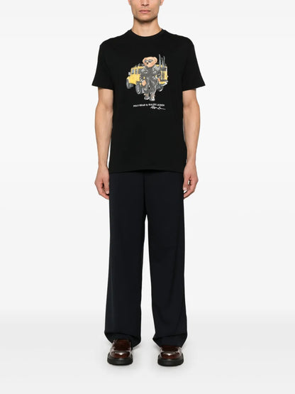 Camiseta Polo com estampa de urso