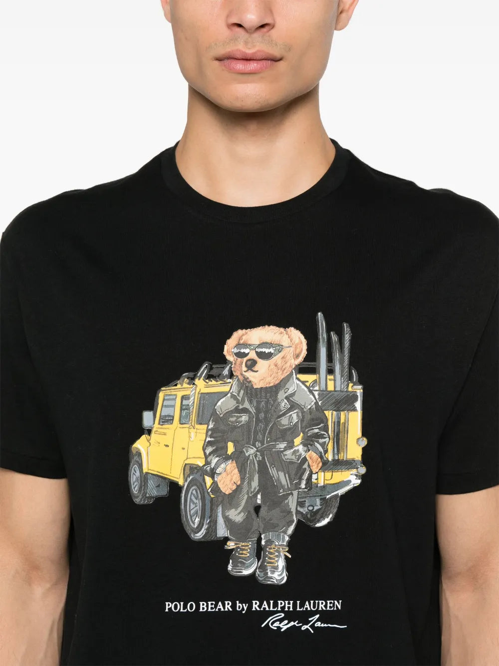 Camiseta Polo com estampa de urso