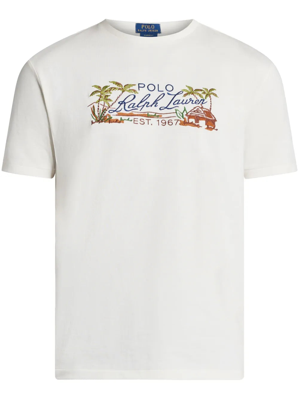 camiseta com logotipo bordado