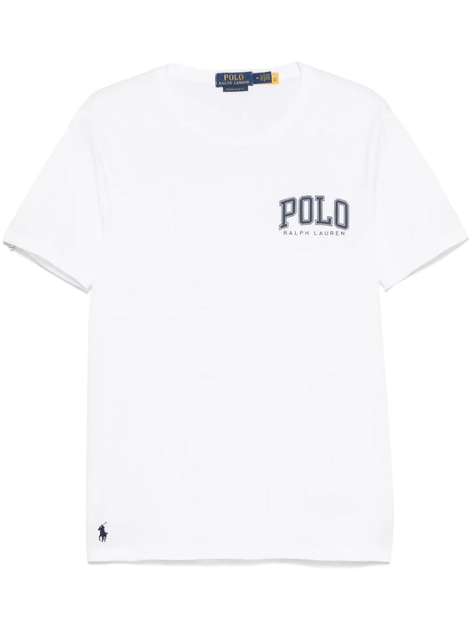 camiseta com estampa de logotipo