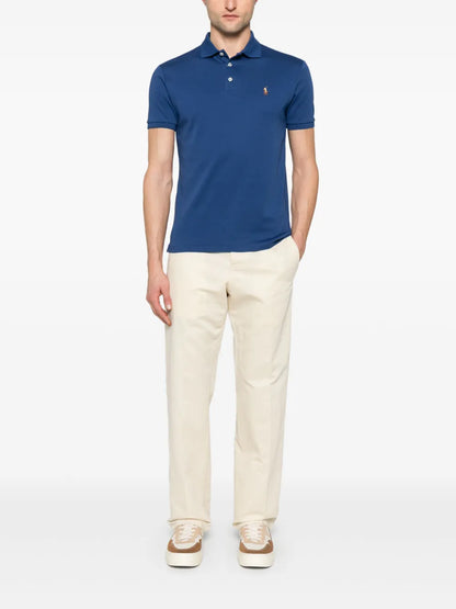 camisa polo de algodão