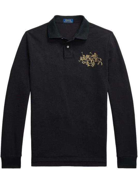 Camisa polo Triple-Pony do Ano Novo Lunar