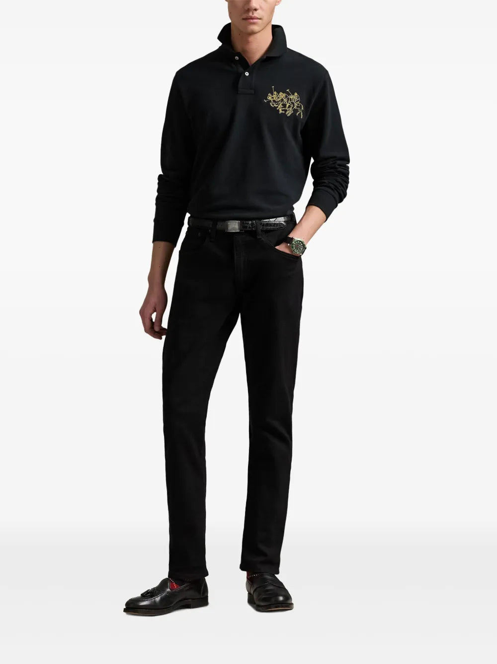 Camisa polo Triple-Pony do Ano Novo Lunar