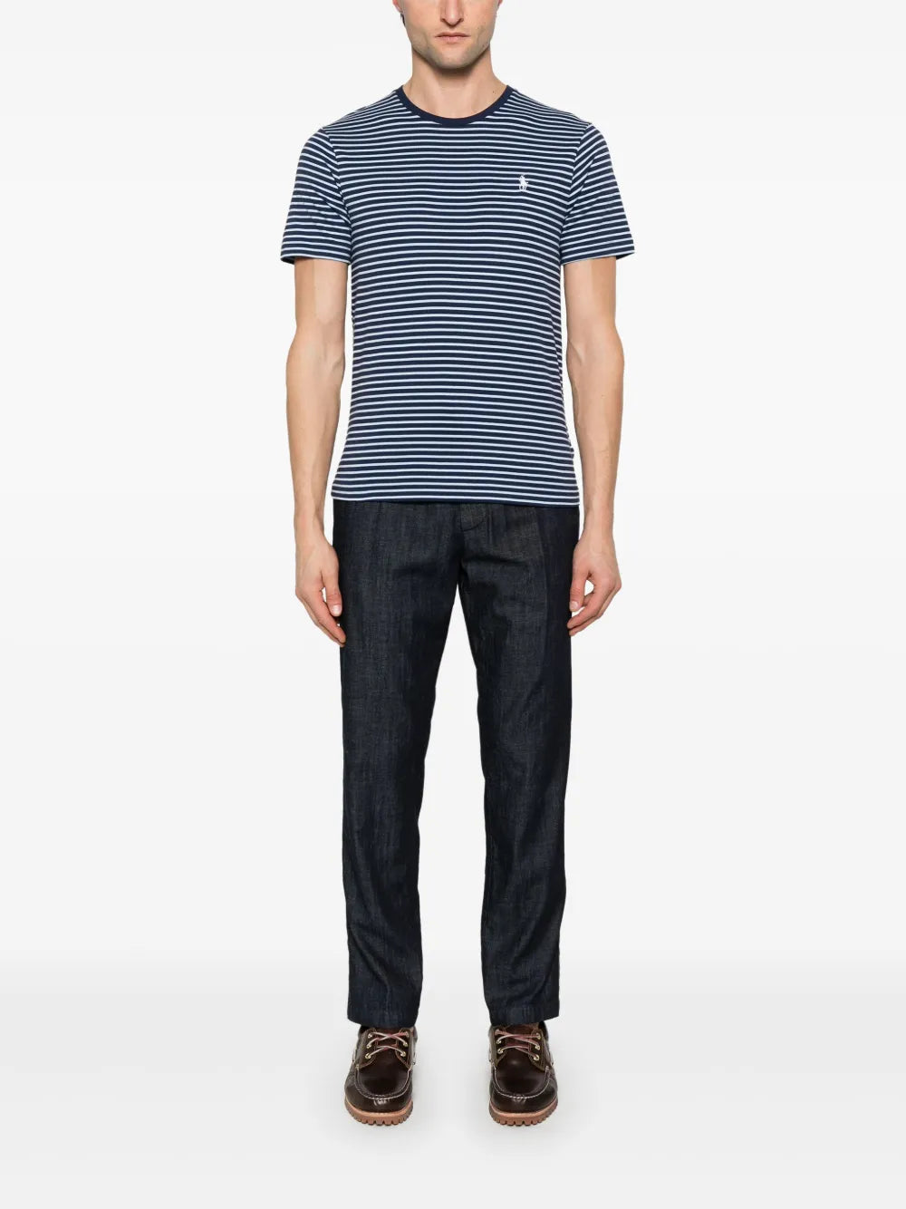 camiseta listrada de algodão