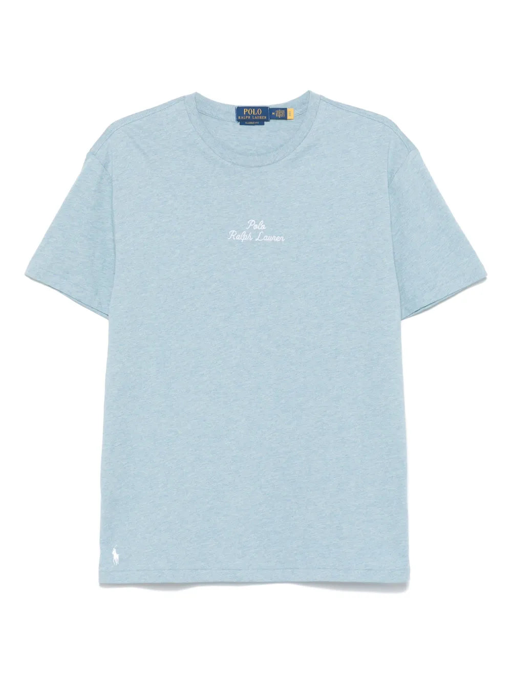 camiseta com logotipo bordado