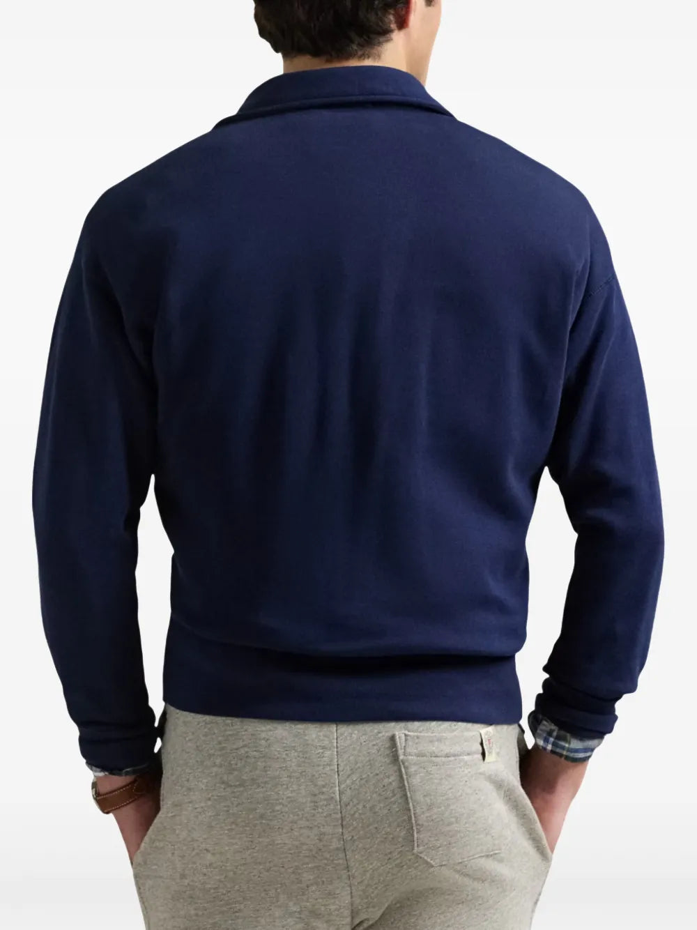 camisa polo com estampa de logotipo