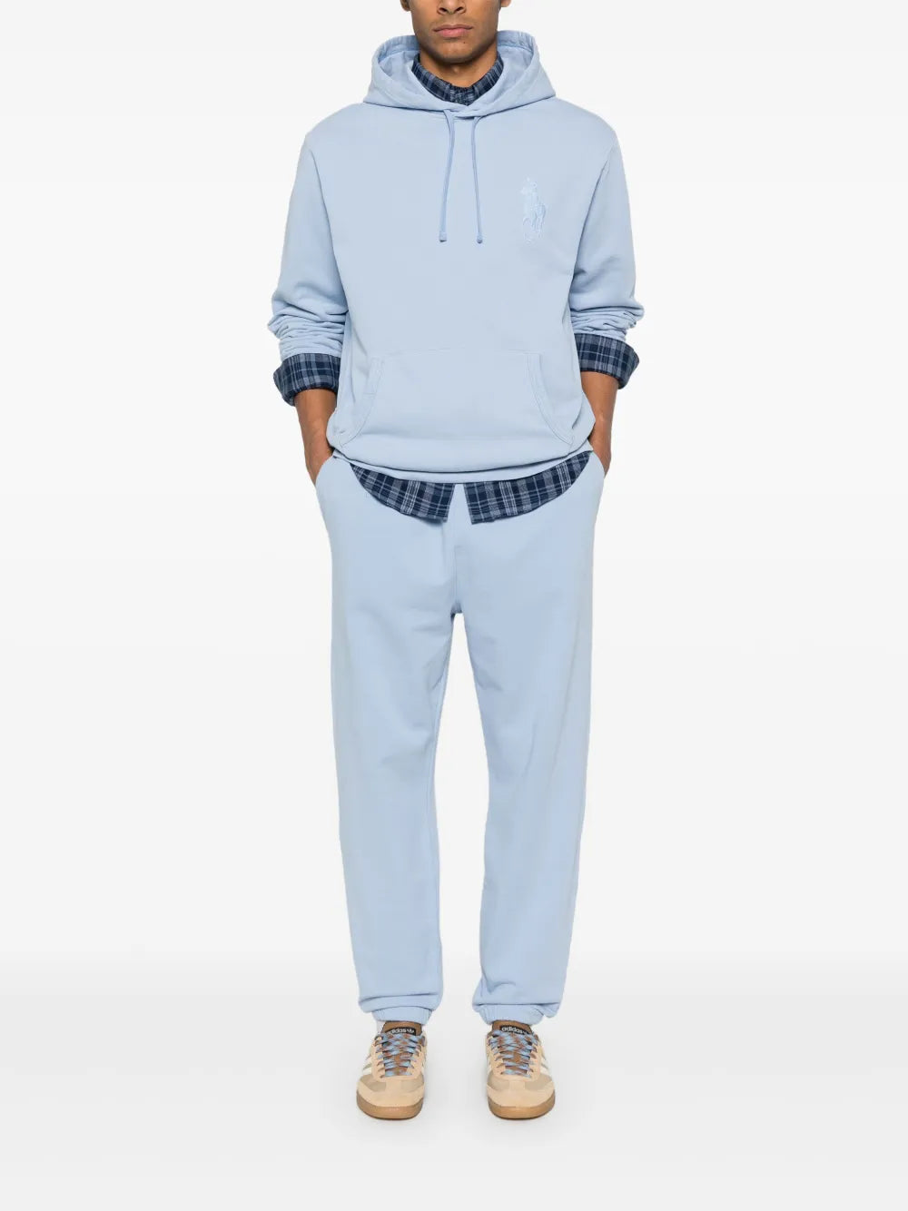 calças de treino de algodão