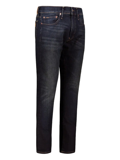 jeans com patch de logotipo