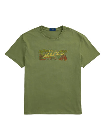 camiseta com logotipo bordado