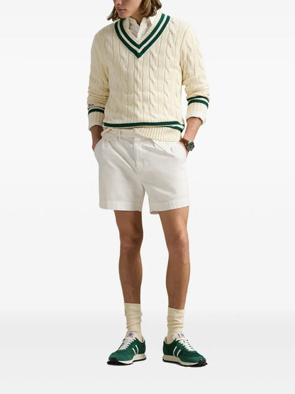 suéter de tricô trançado