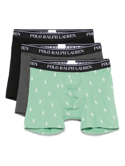 boxers com cós com logotipo (pacote com três)