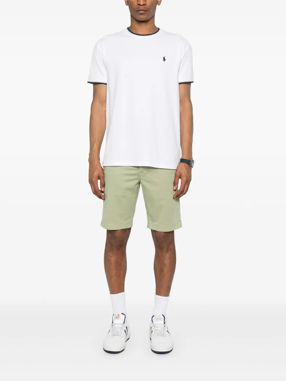 camiseta de algodão elástico