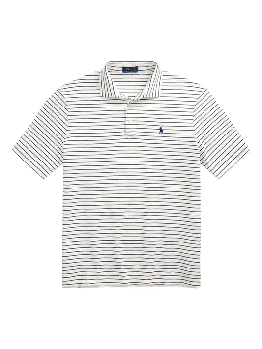 camisa polo listrada de algodão