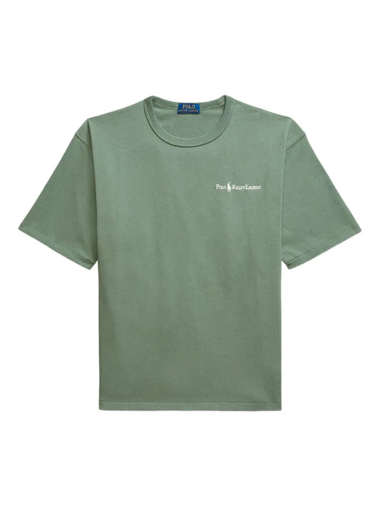 camiseta com logotipo bordado