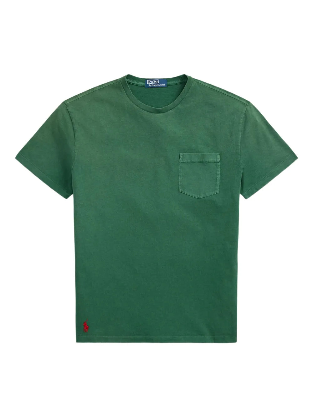 camiseta de gola redonda com detalhe de bolso