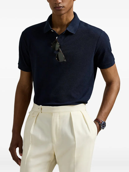 camisa polo de algodão