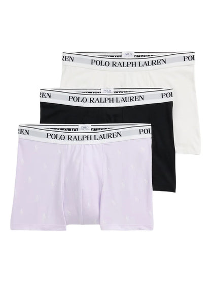 boxers com cós com logotipo (pacote com três)