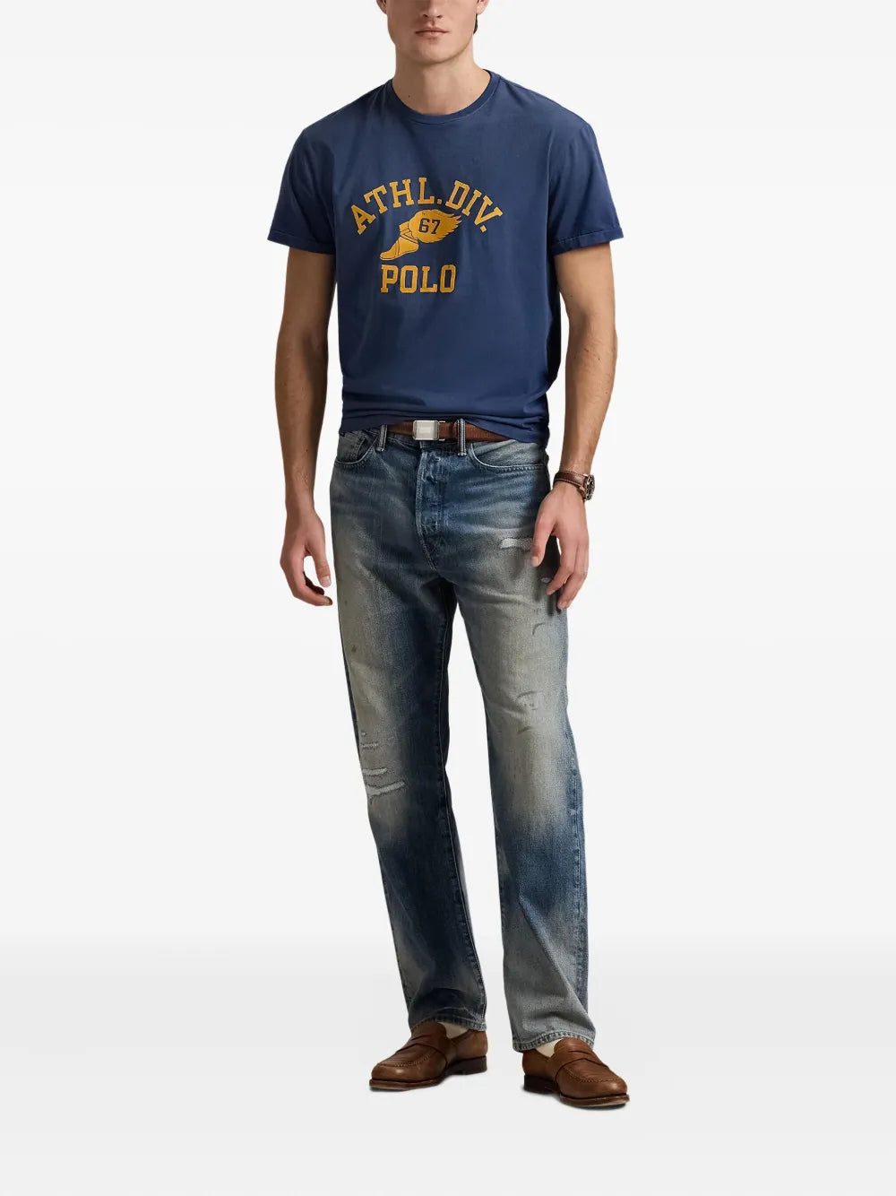 camiseta com estampa de logotipo