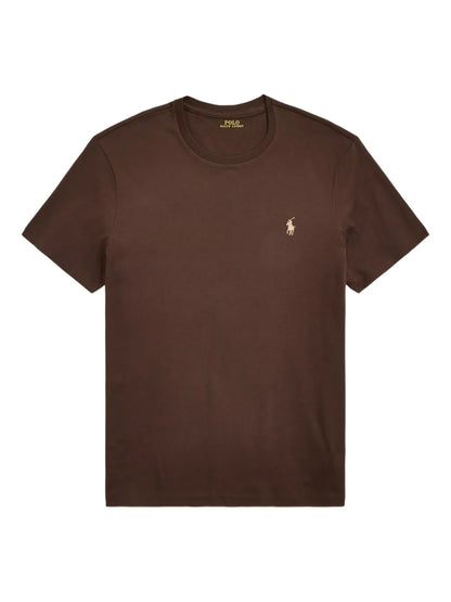 camiseta com logotipo bordado