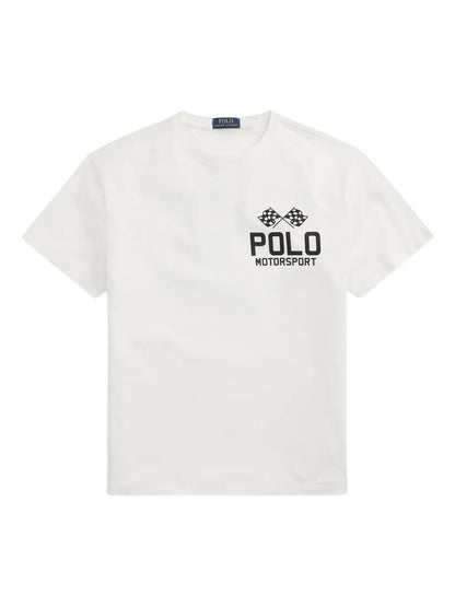 camiseta com estampa de logotipo